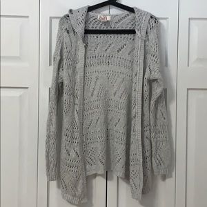 Women’s SO small light knitted gray cardigan